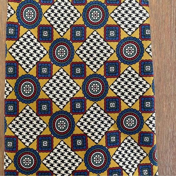 Men's Gold Il David by Florence Silk Patterned Tie - Picture 3 of 9
